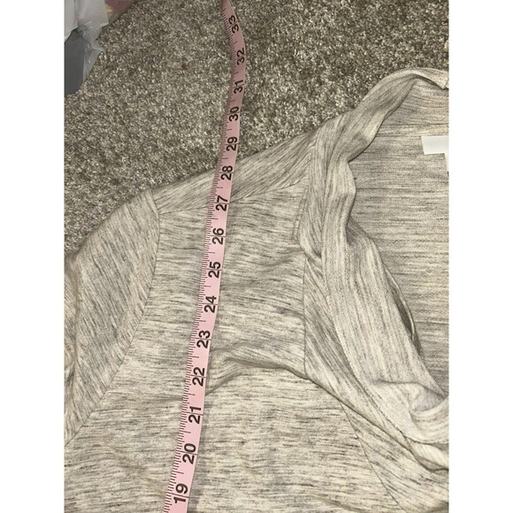 Pure Jill Perfect Asymmetric Knit Sweater 2X Plus Pima Cotton Modal Blend Gray - Picture 3 of 4